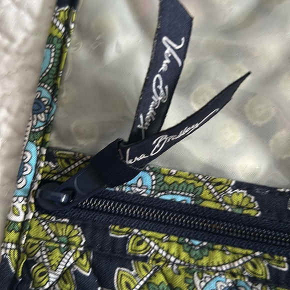 Vera Bradley Green and Blue Cosmetic Bag with Geometric Design - Picture 7 of 13